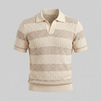 Polo Lange Mouwen Heren Smart Casual Gestreept