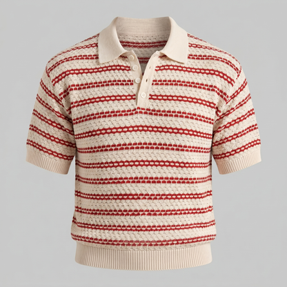 Polo Shirt Heren Gestreept Tailored Fit Casual