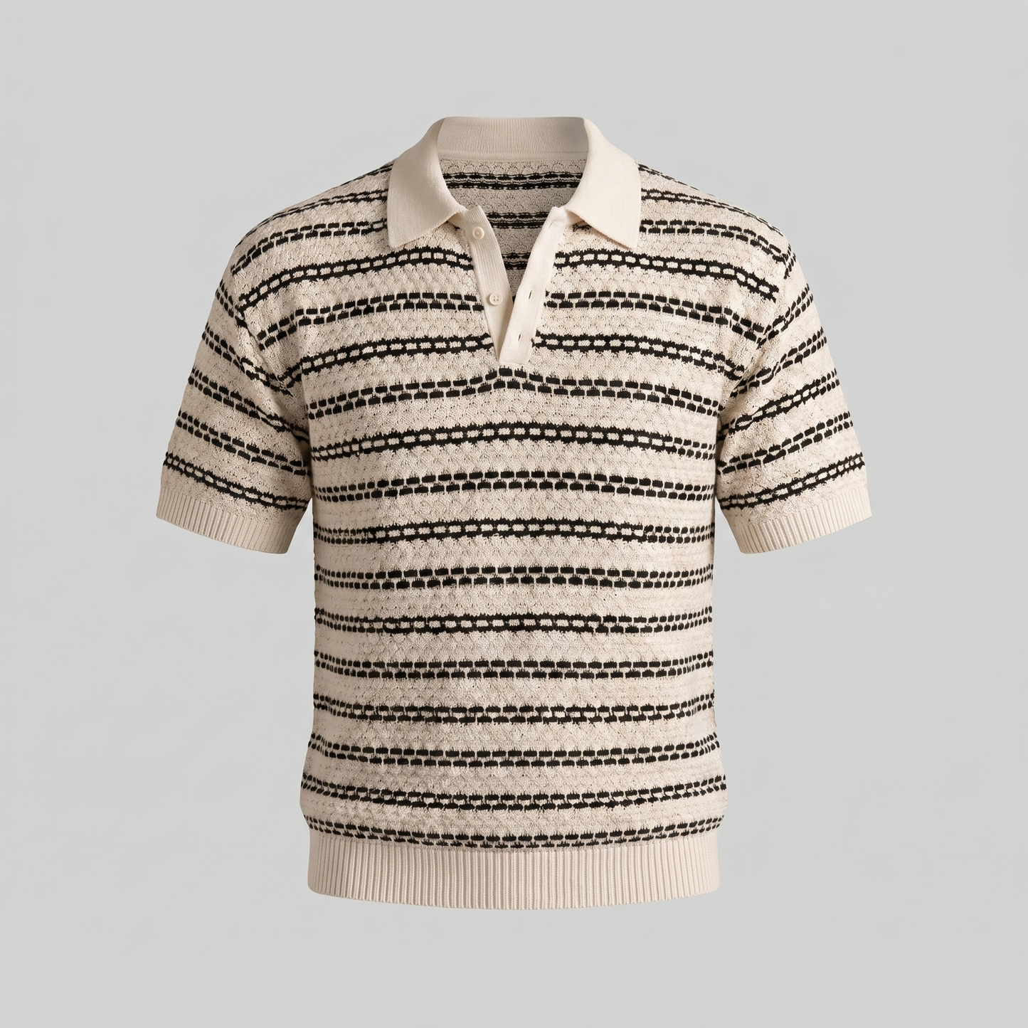Polo Shirt Heren Gestreept Tailored Fit Casual