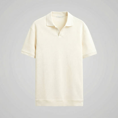 Polo Shirt Heren V-Hals Structured Casual Chic