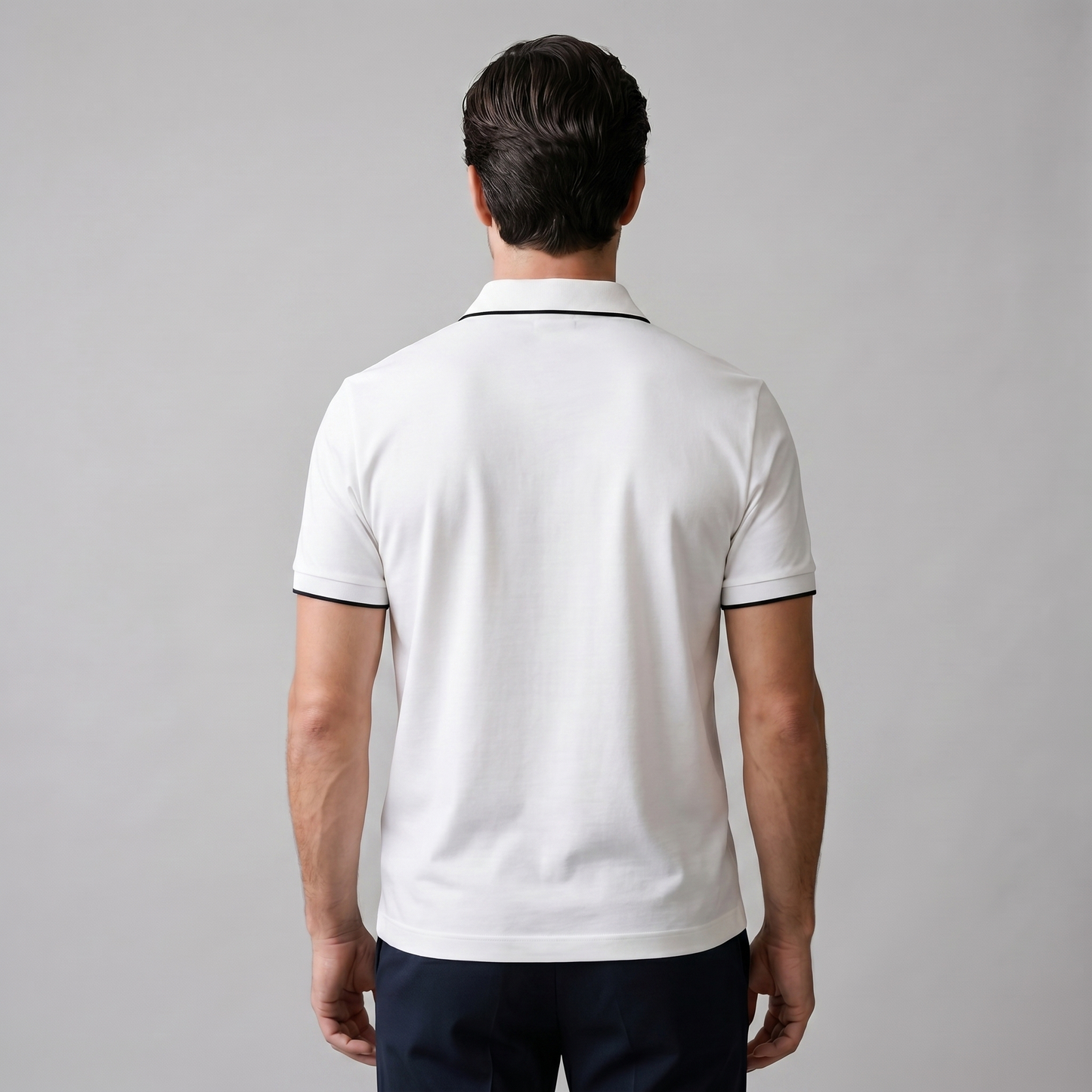 Poloshirt Heren Korte Mouwen Rits Casual