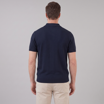 Poloshirt Heren Open Knit Casual Zomer