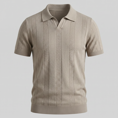 Poloshirt Heren Open Knit Casual Zomer