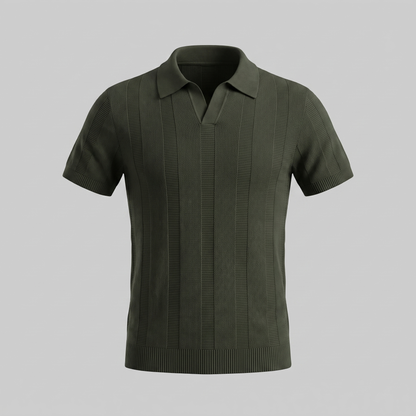 Poloshirt Heren Open Knit Casual Zomer