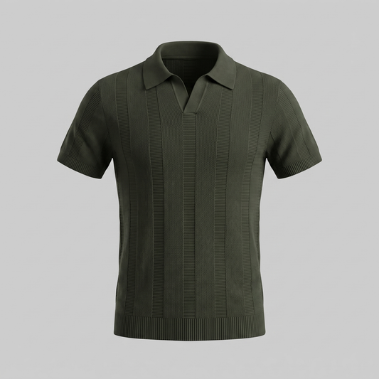 Poloshirt Heren Open Knit Casual Zomer