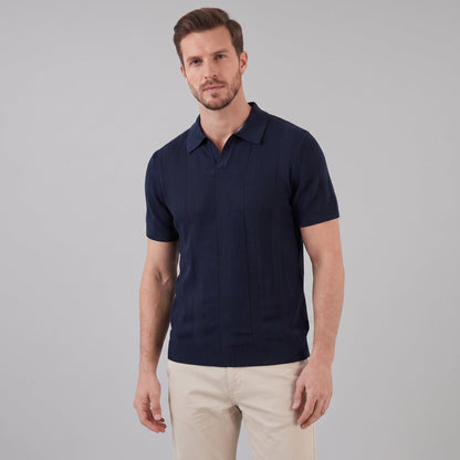 Poloshirt Heren Open Knit Casual Zomer