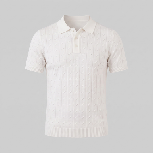 Poloshirt Heren Textured Knit Casual Zomer