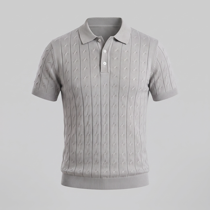 Poloshirt Heren Textured Knit Casual Zomer