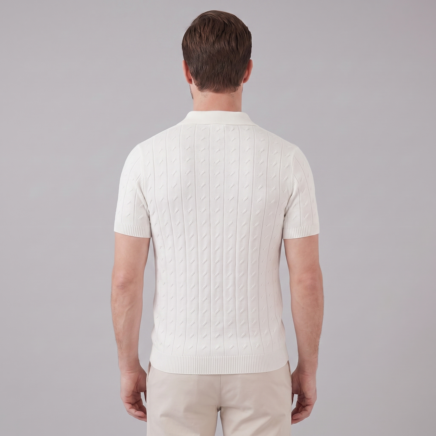 Poloshirt Heren Textured Knit Casual Zomer
