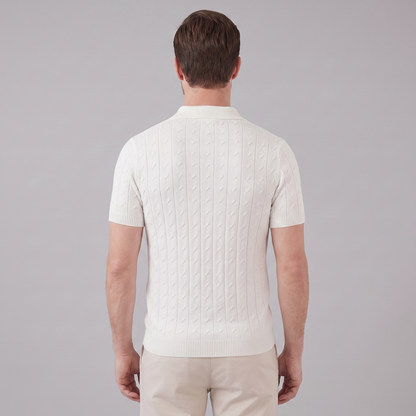 Poloshirt Heren Textured Knit Casual Zomer