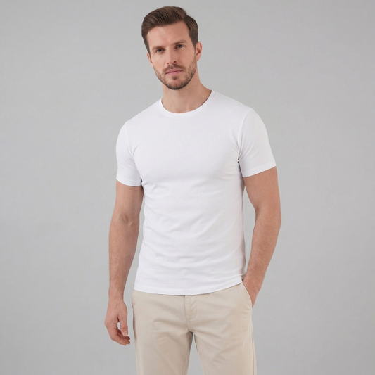Slim Fit T-Shirt Heren Casual