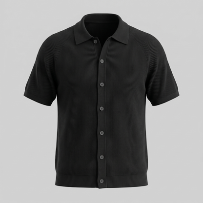 Smart Casual Polo Shirt Heren Lange Mouwen Button