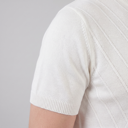 T-Shirt Heren Lange Mouwen Casual Textuur Crew Neck