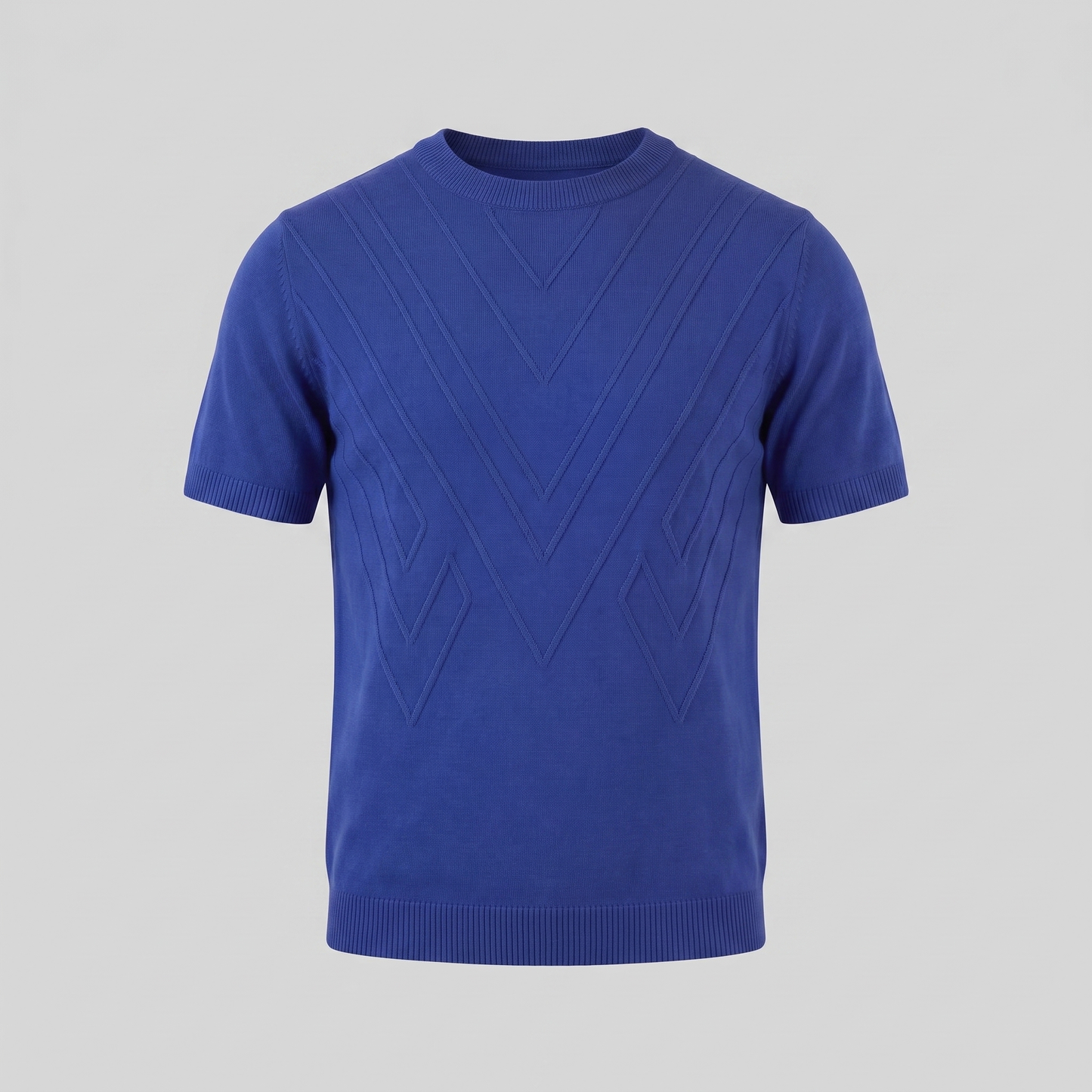 T-Shirt Heren Lange Mouwen Casual Textuur Crew Neck