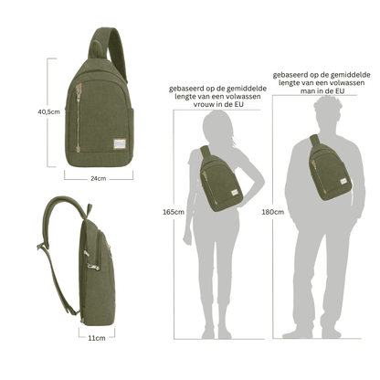 Travelon Heritage Sling Bag – Stijlvolle anti-diefstal tas voor elke reis